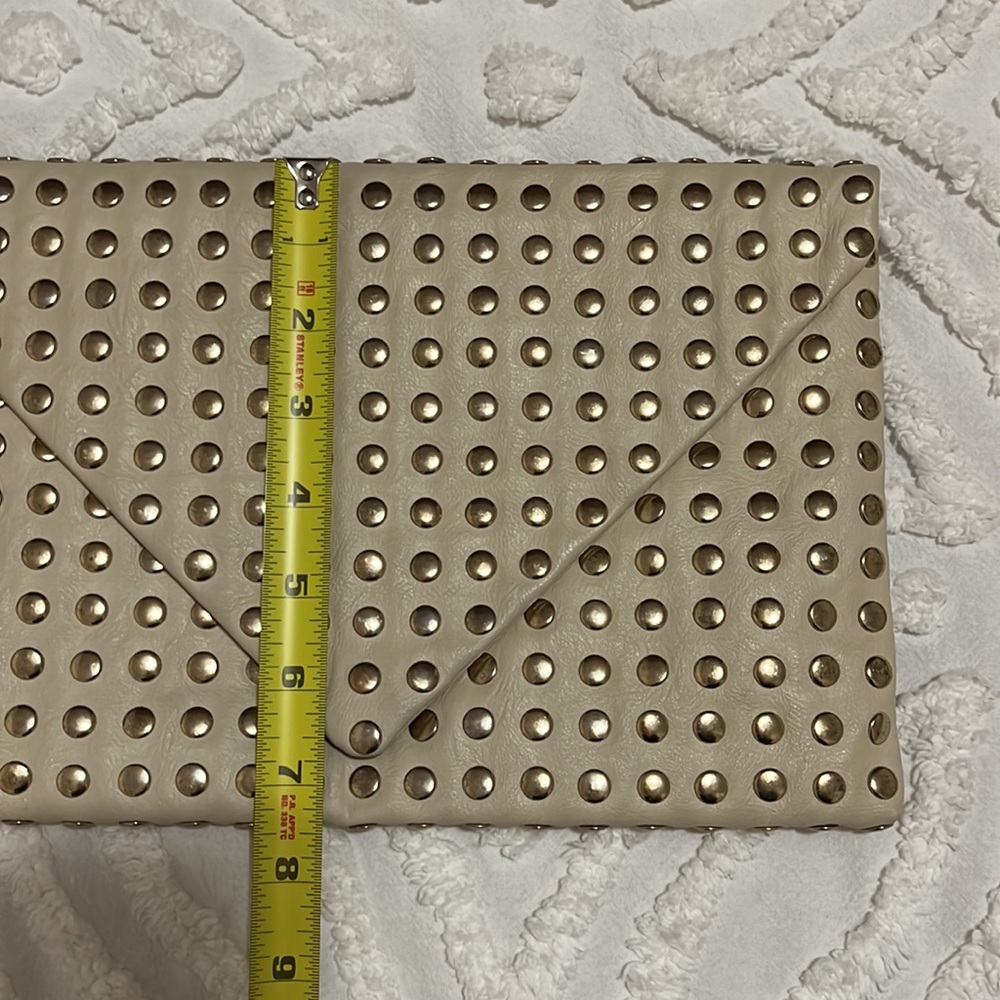 Zara Cream Clutch with Metal Studs - Picture 9 of 11